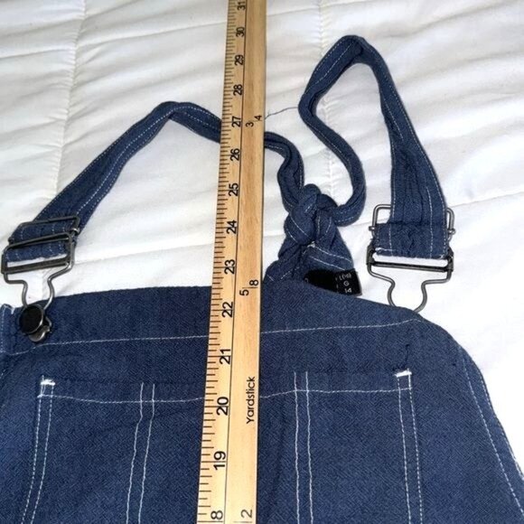 Volcom Womens Denim Overalls Size 10 Blue Adjustable Straps - Picture 10 of 11
